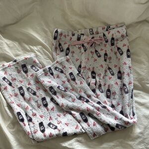 Wine print pajama pants